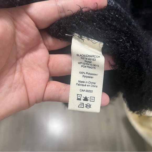 NEVADA Vintage Geometric Wool Blend Sweater Ribbed Black Knit Pullover Sequins - Picture 10 of 10